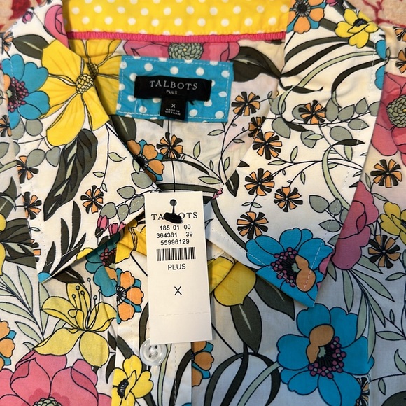 NWT Talbots Flower Print Shirt - Picture 7 of 7